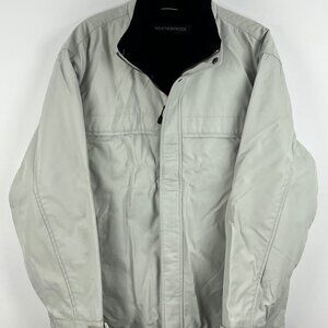 Weatherproof Windbreaker Jacker Size M Gray Long Sleeve Full Zip Lined Pockets